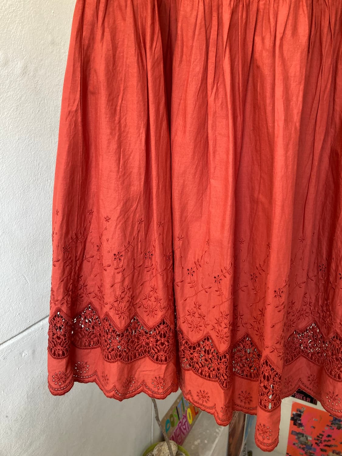 브릭 펀칭 모리걸 미디 스커트 상품이미지2