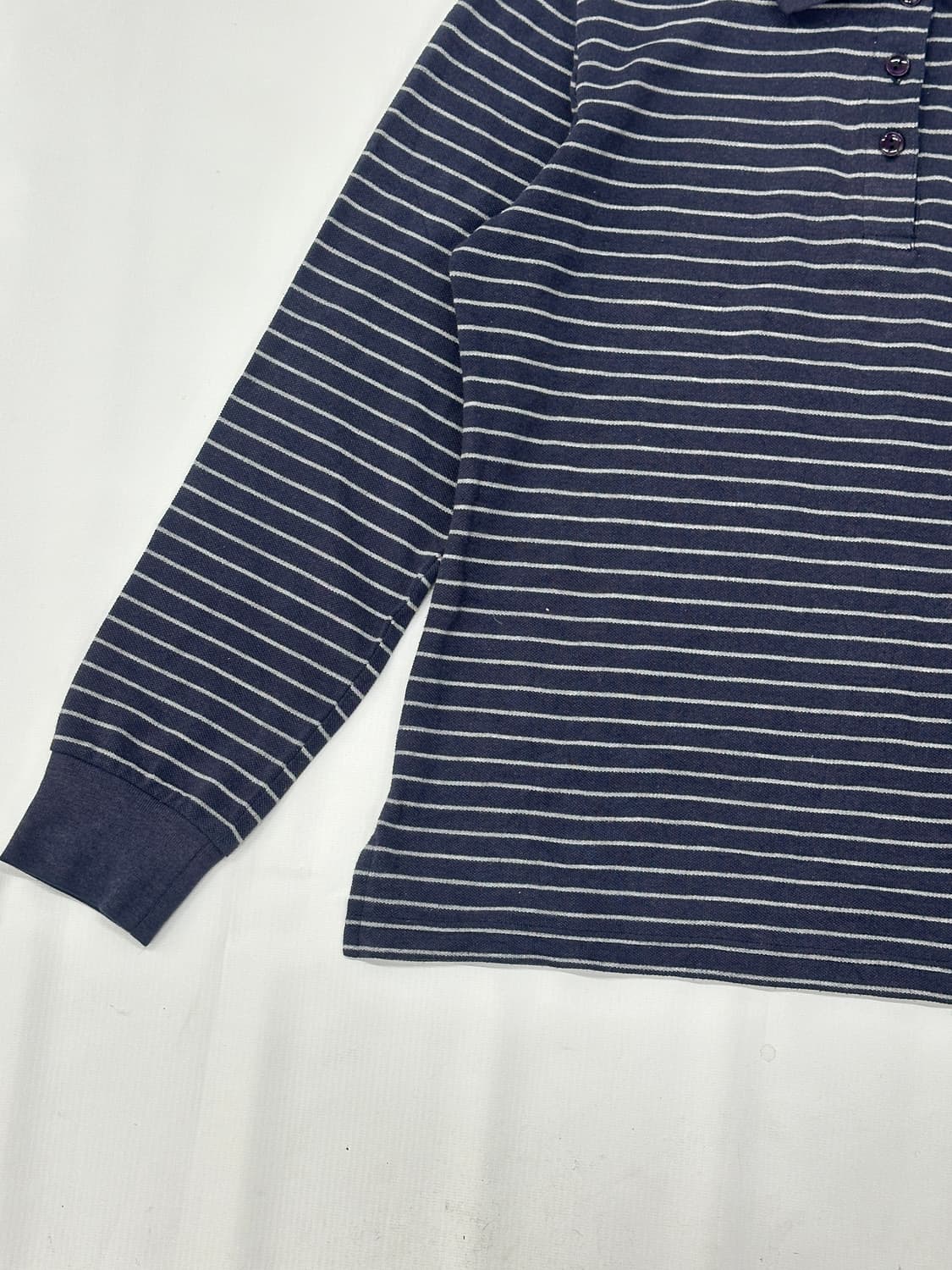 네이비 긴팔 카라 티셔츠 아메카지 보헤미안 핀터깔 그런지 이너 상품이미지5