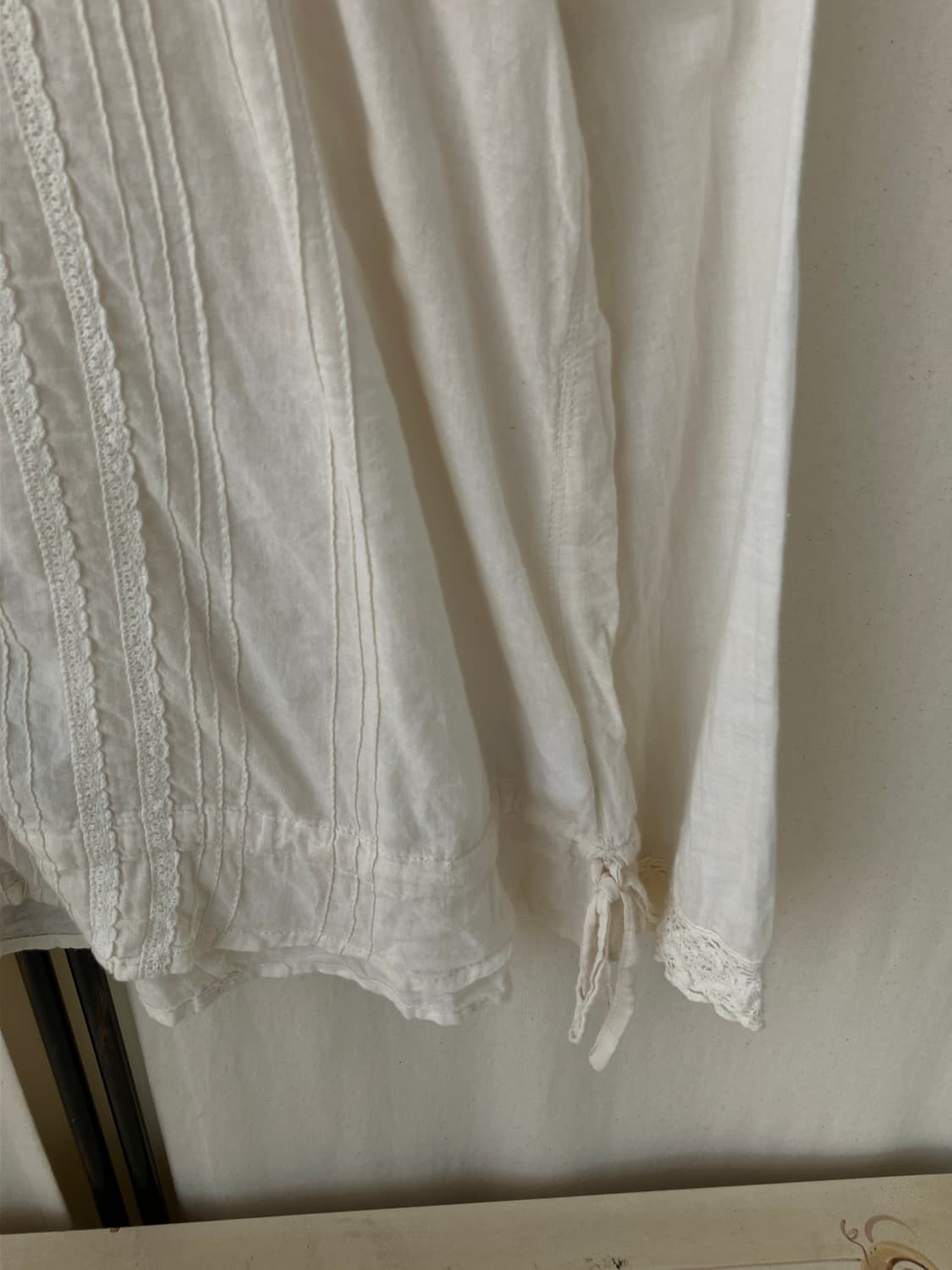 ivory crochet frill long blouse 상품이미지5