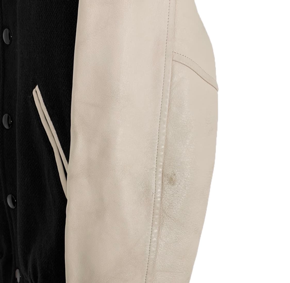 [50] 셀린느 남성 C로고 울 레더 클래식 텍스쳐드 테디 바시티 자켓 상품이미지4