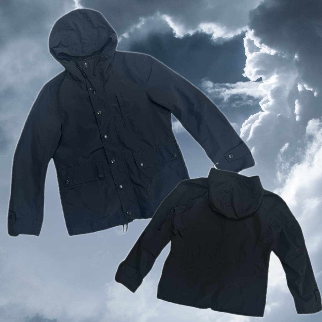 The 1st. Floor 네이비 봄버 후드 바람막이 그런지 베이직  상품이미지1