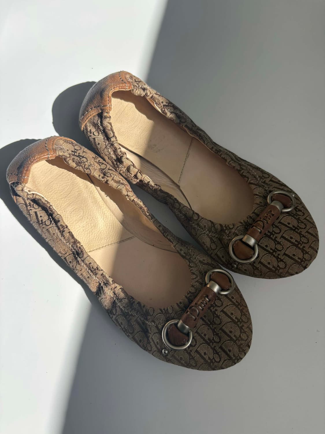 [36] 크리스찬 디올 빈티지 오블리크 모노그램 발렛 플랫 슈즈 상품이미지1