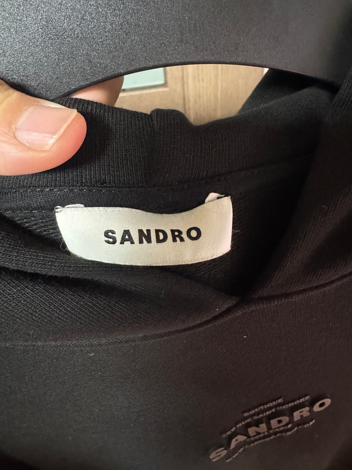 [L]산드로 옴므 톤온톤 엠보로고 후드티 팝니다 상품이미지3