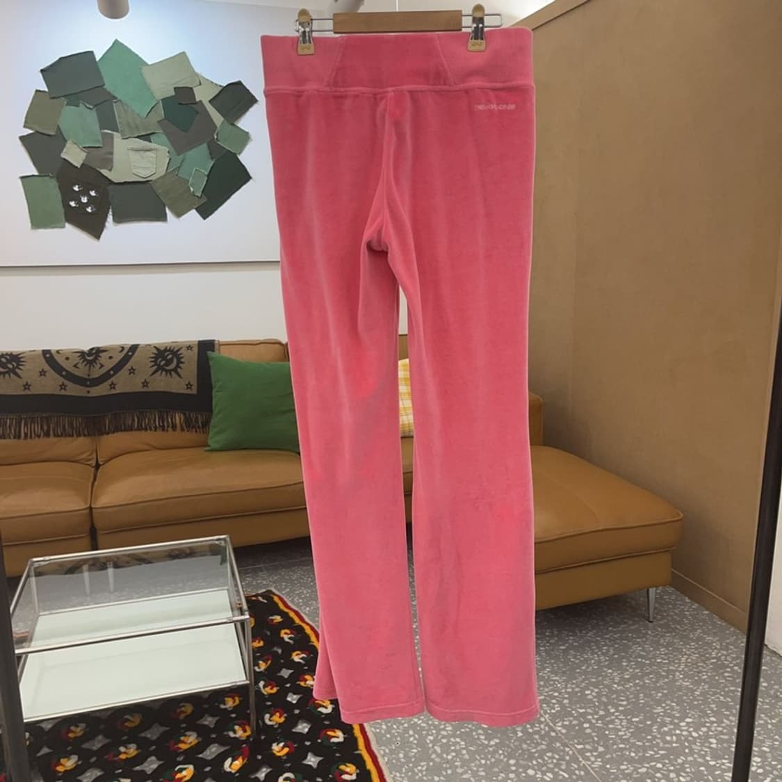 뉴발란스 Y2K 대장급 핑크 벨벳 트레이닝 팬츠 S C07139 상품이미지4