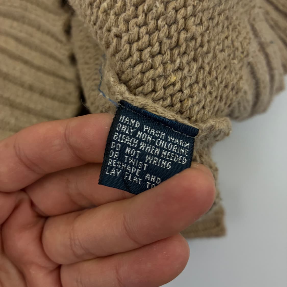 Polo 폴로 랄프로렌 베이지 코튼 라운드 오버핏 니트 상품이미지6