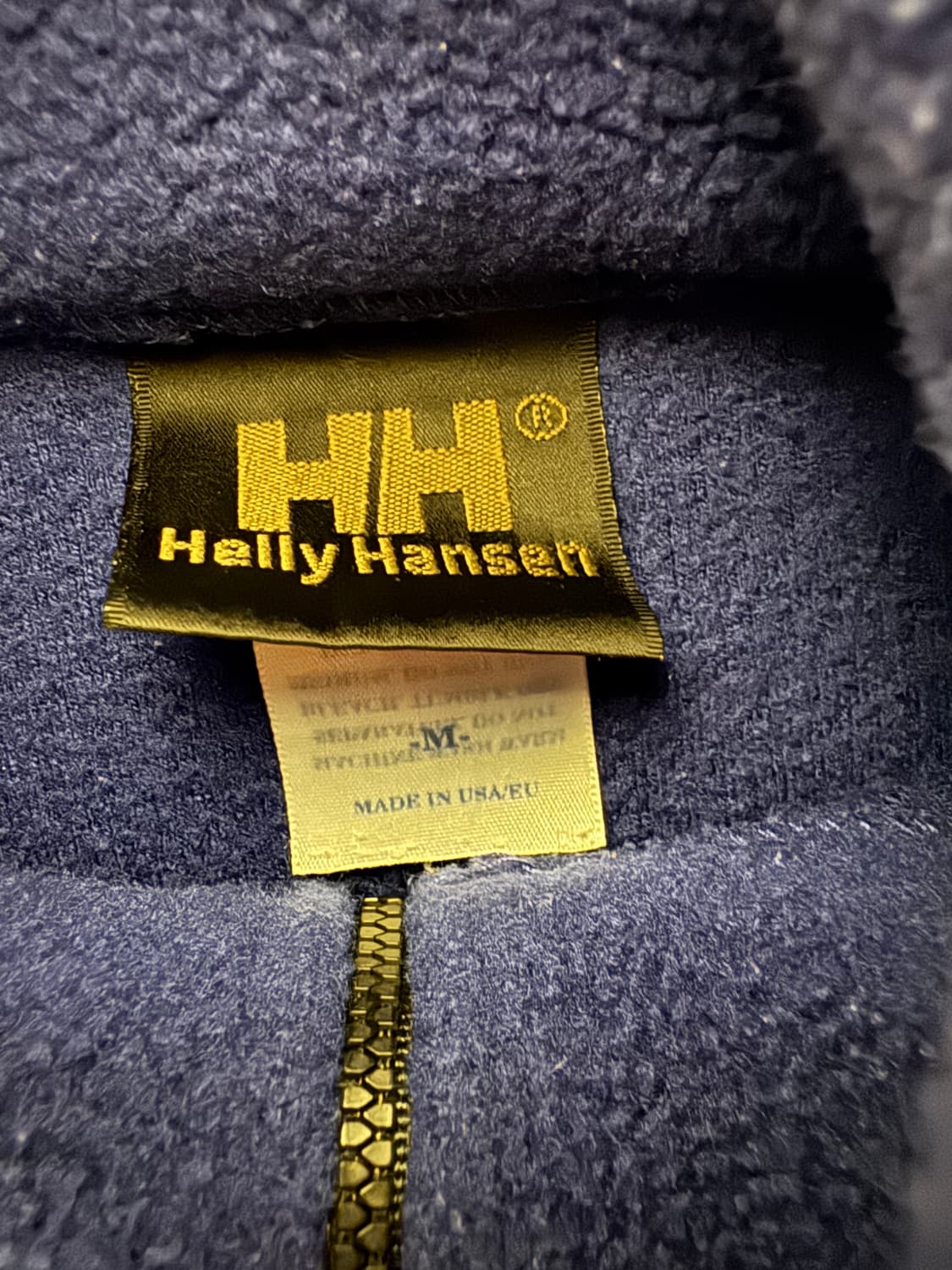 헬리 한센 쿼터 짚 플리스 풀오버 블루 블랙 메이드 인 유에스에이 상품이미지4