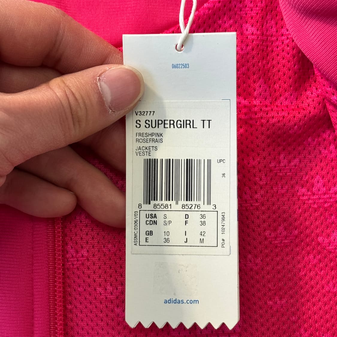 아디다스 우먼 이중넥 핫핑크 트랙탑 져지 S 상품이미지8