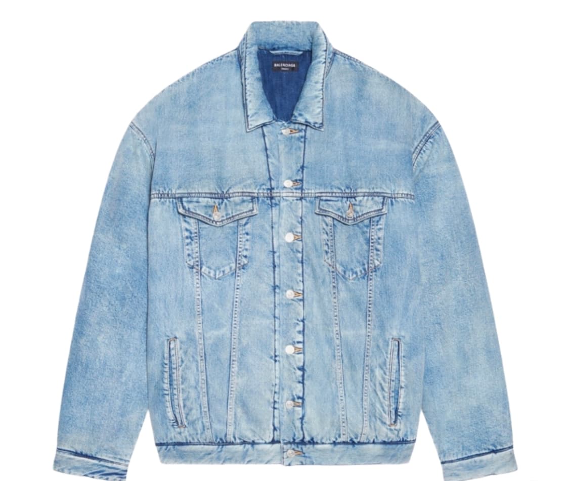 [48] 발렌시아가 패디드 재패니스 데님 자켓 연청 상품이미지6