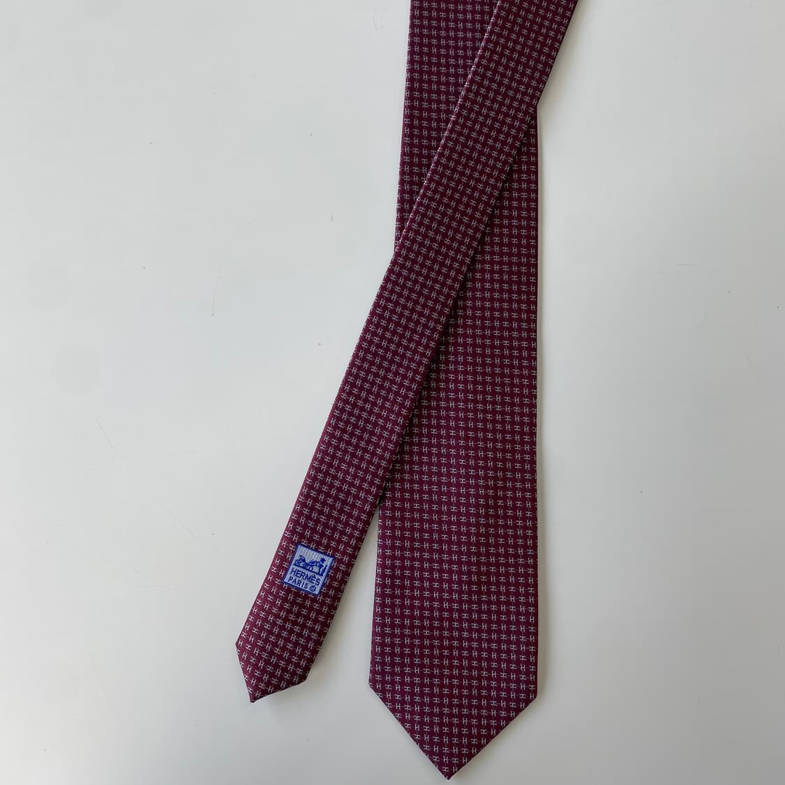 에르메스 모노그램 넥타이 정품 명품(HERMES)8.3cm 상품이미지2