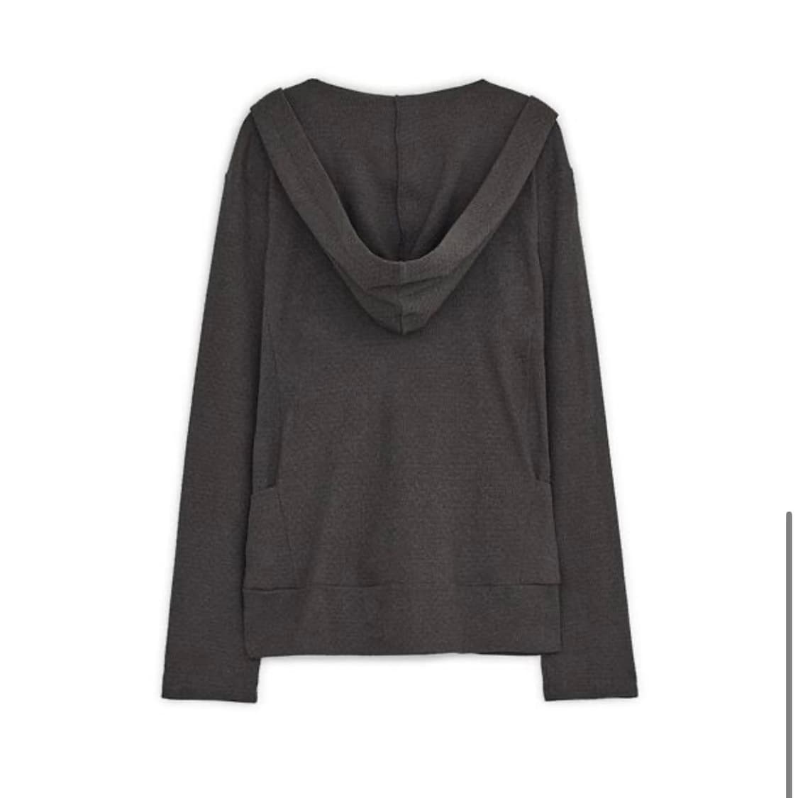 hugyourskin 후디드 리본 가디건 차콜 상품이미지2