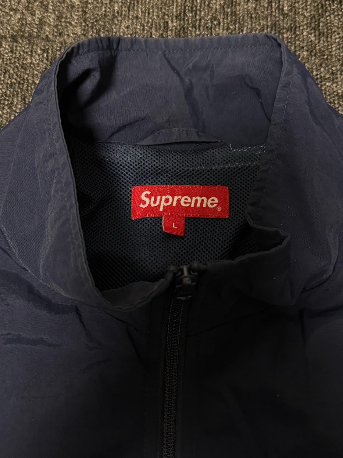 [L] 슈프림 파이핑 트랙 자켓 네이비 상품이미지2