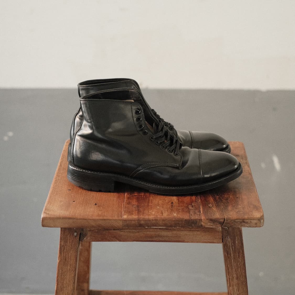 알든 4065HC 8.5D사이즈 블랙 코도반 캡토 부츠 상품이미지6