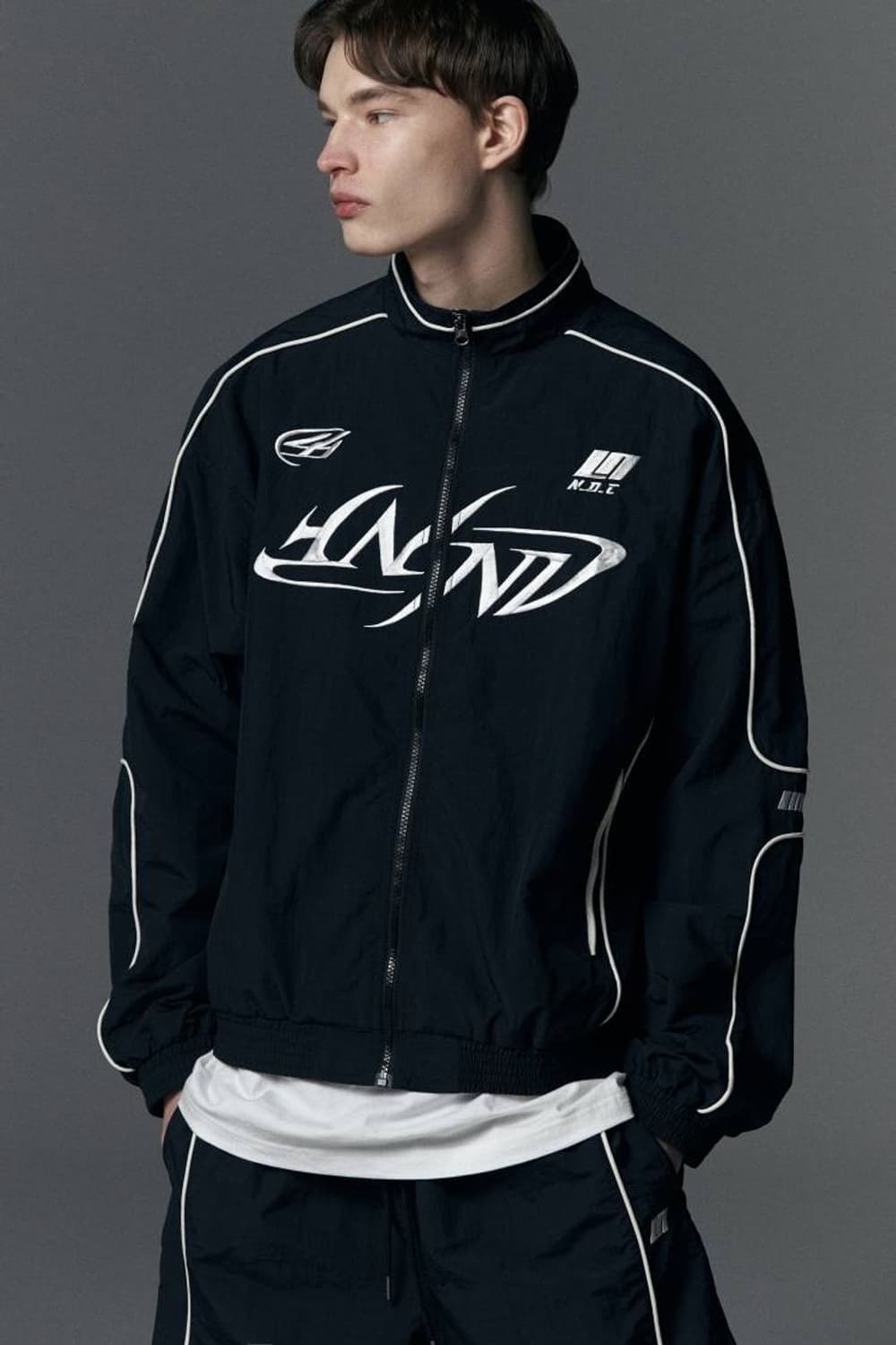 낫포너드 나일론 레이싱 자켓 블랙 M 상품이미지1