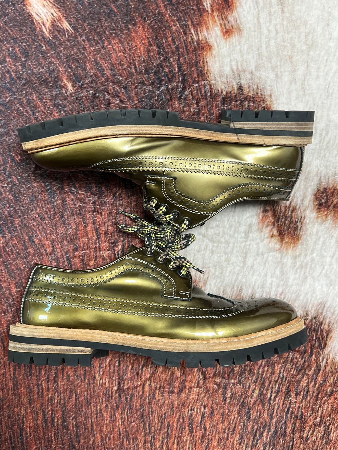 [230] AGL 올리브 그린 리얼 레더 옥스포드 로퍼 상품이미지4