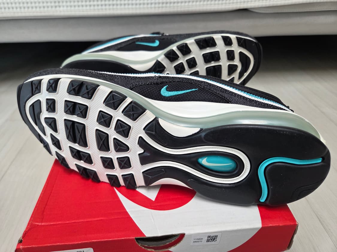 나이키 에어맥스 97 SE 블랙 터콰이즈 [280,새상품]  상품이미지6