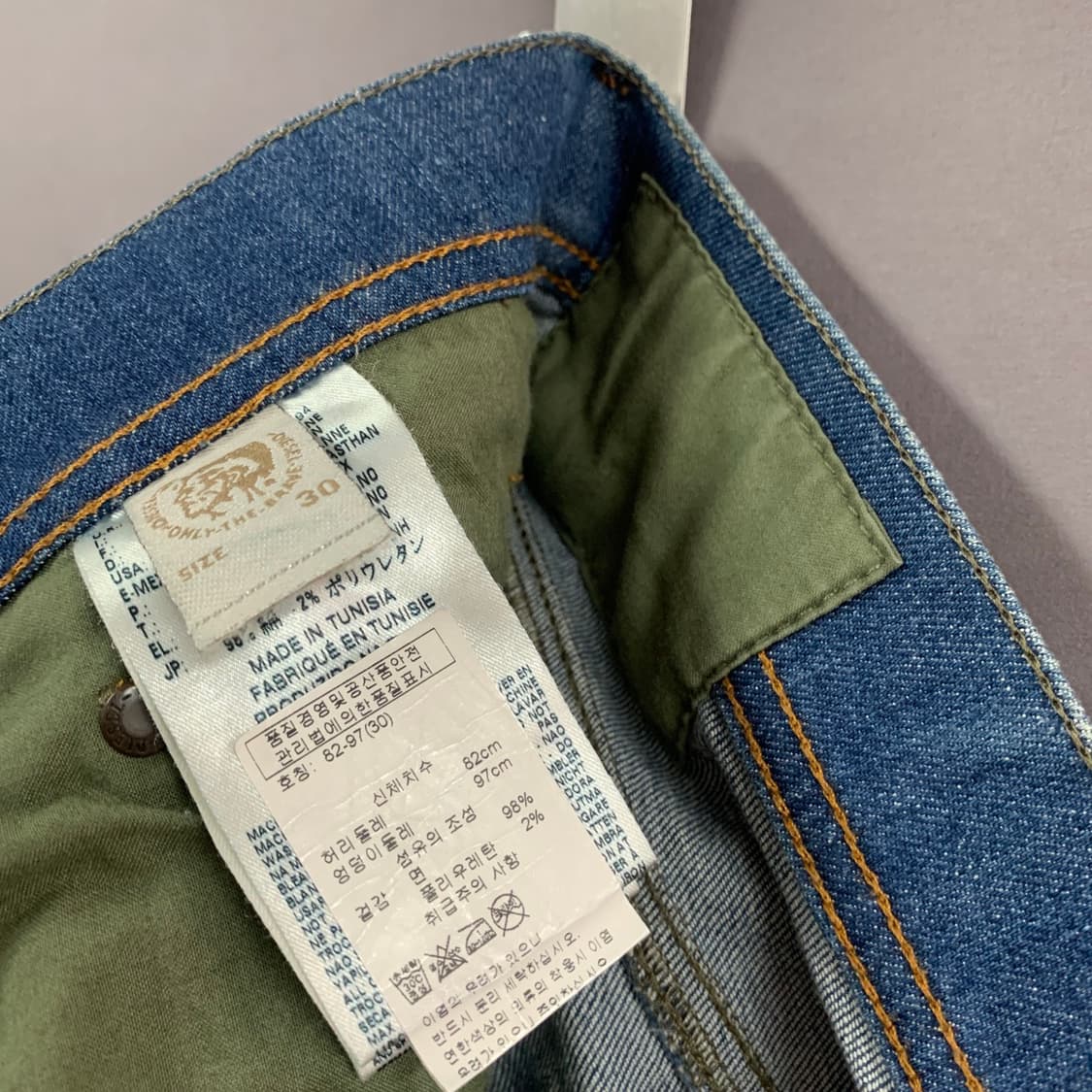30인치 디젤 테파 워싱 스판 데님 청바지 상품이미지8