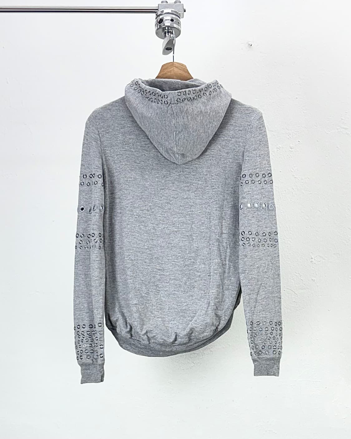 크리스토퍼 케인 x 탑샵 그레이 헤더 스터드 써클 후디 집업 상품이미지6