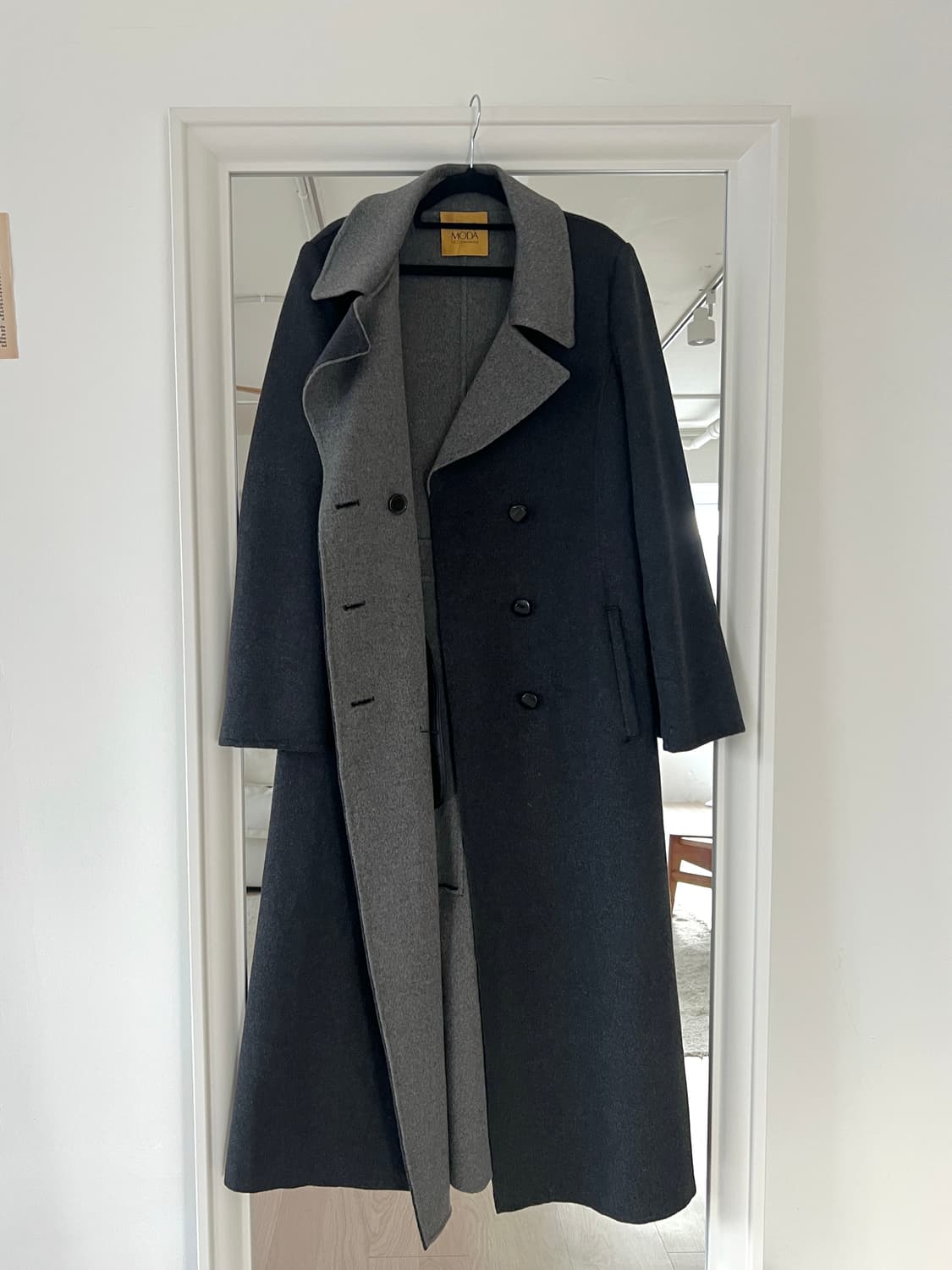 빈티지 캐시미어 100% 더블페이스 롱 코트 상품이미지6