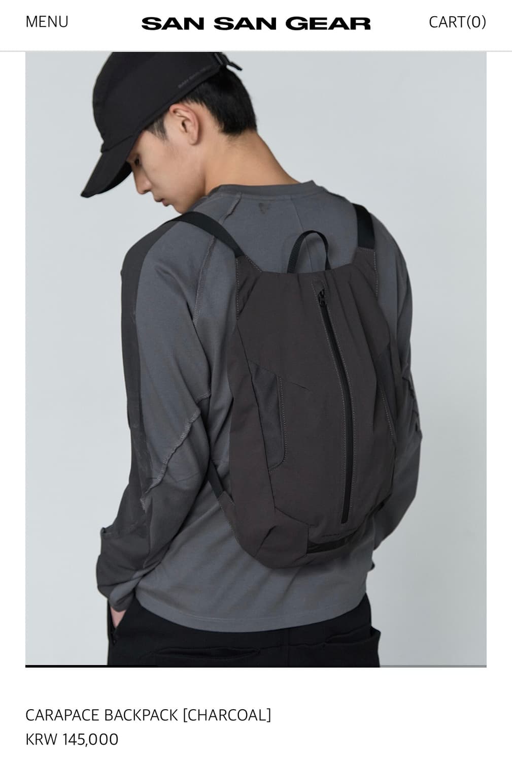 산산기어 CARAPACE BACKPACK [CHARCOAL] 상품이미지2