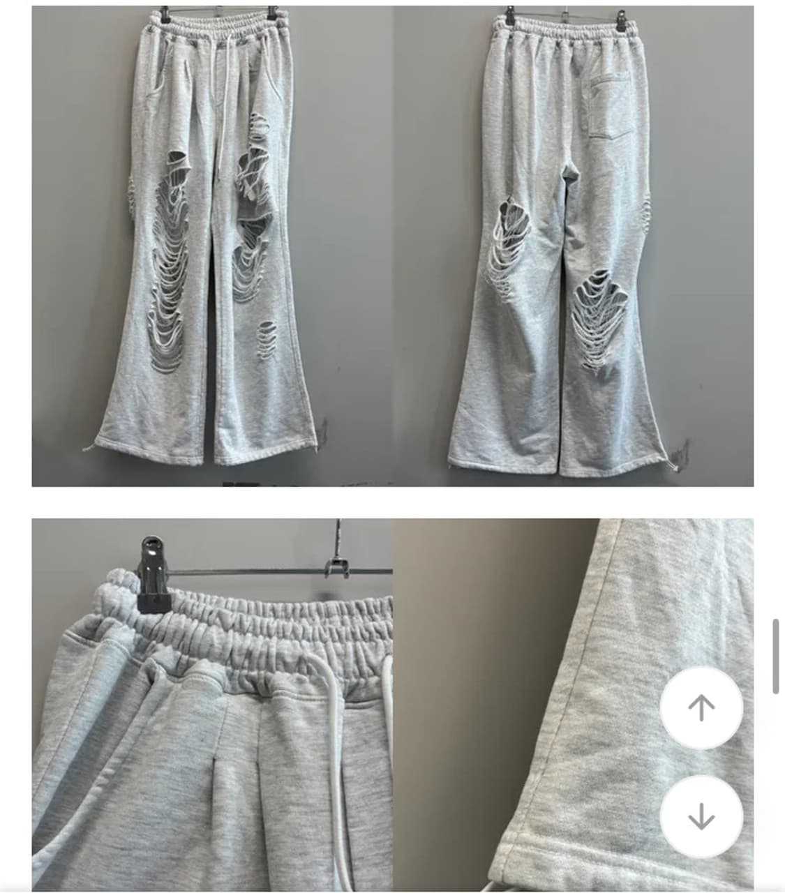 키미스 데미지 디스트로이드 팬츠 블랙 상품이미지4