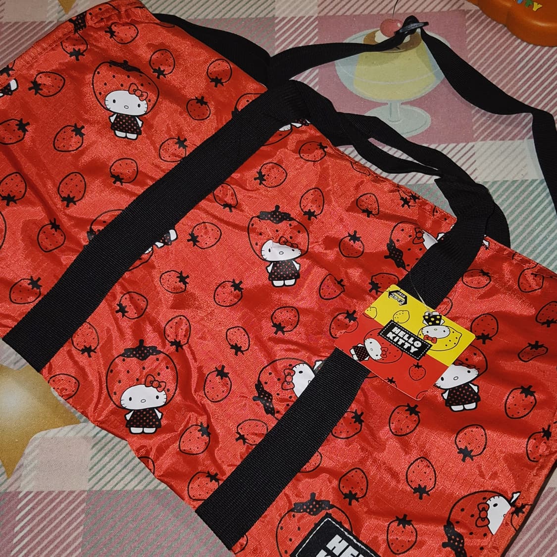 딸기 키티 나일론 3way 한정 보스턴백 상품이미지10