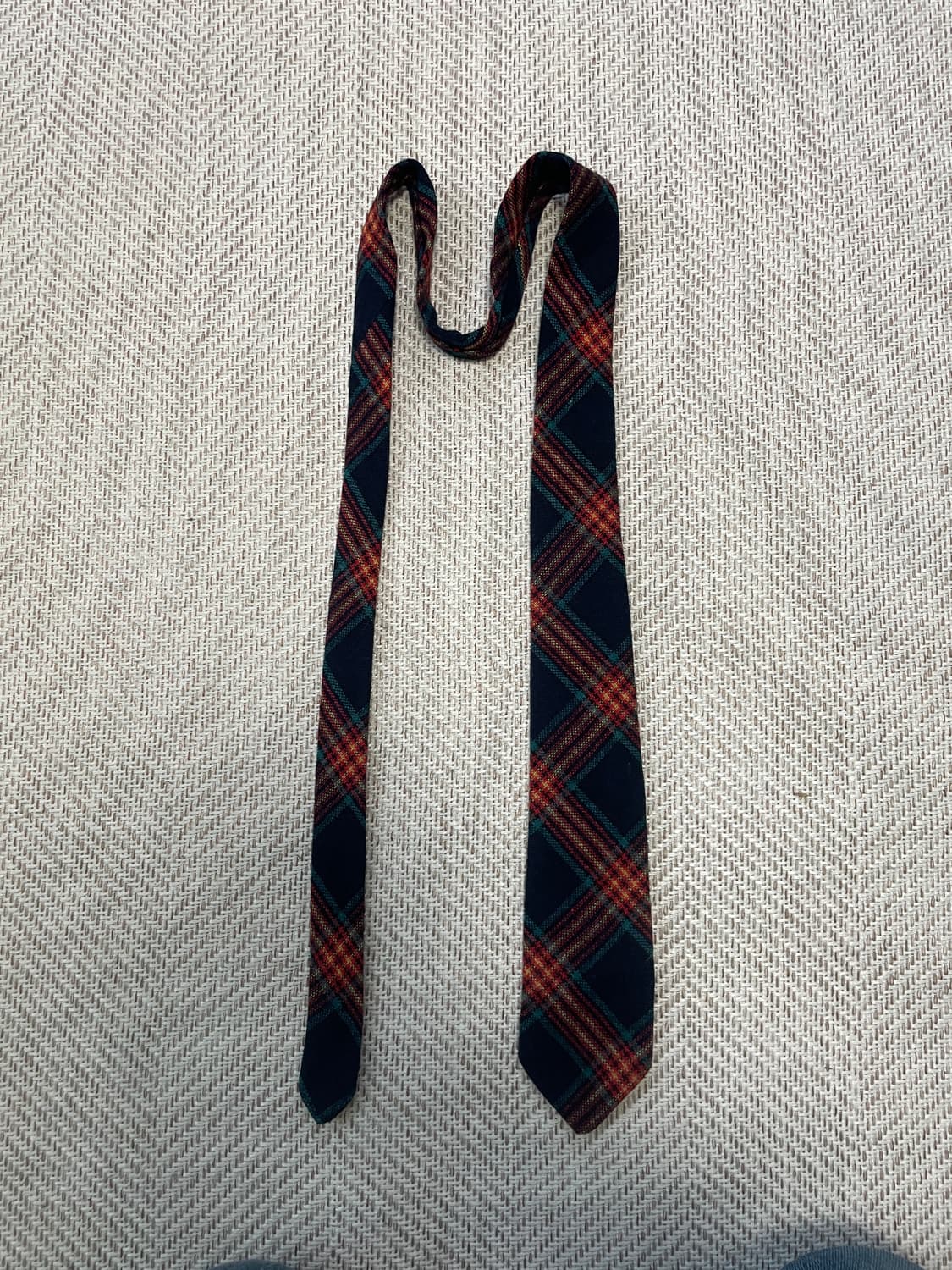 빈티지 잉글랜드 타탄체크 넥타이 J03727 상품이미지7