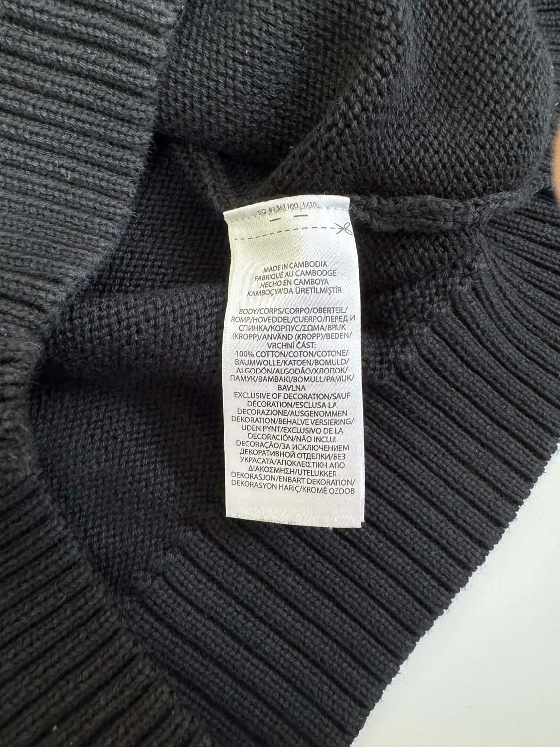 [L] 폴로 랄프로렌 신형 큐알 블랙 코튼 니트 스웨터 상품이미지5