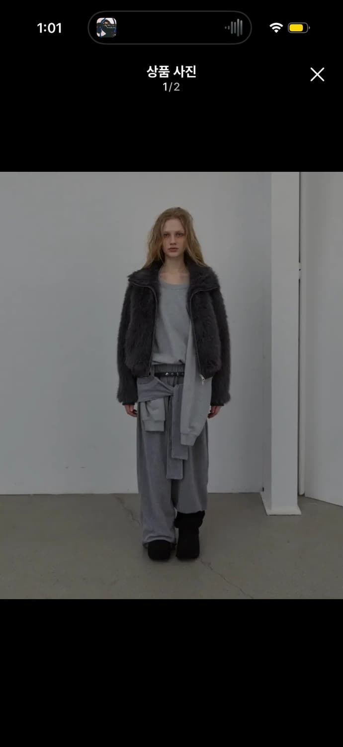 Lcdc 퍼자켓 그레이 새상품 상품이미지1