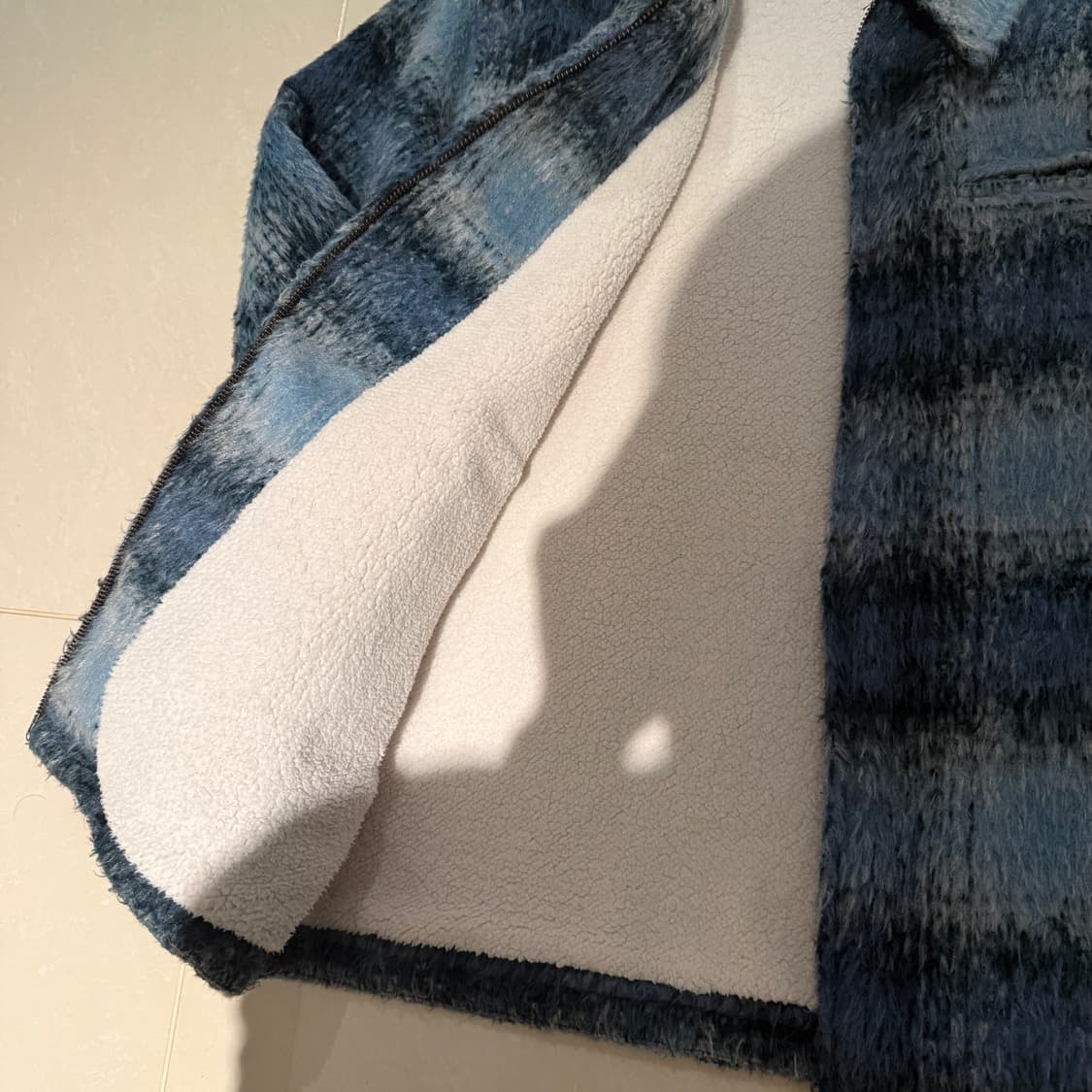 디스이즈네버댓(Thisisneverthat) 브러쉬드 체크 재킷 블루 M 상품이미지6