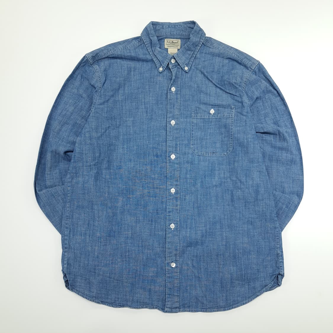 CN813 M 엘엘빈 샴브레이 긴팔 셔츠 남방 상품이미지1