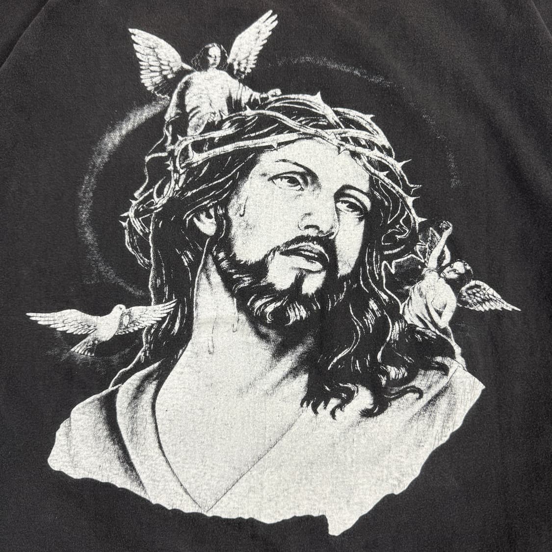 빈티지 90s Faded Jesus 지저스 티셔츠 상품이미지3