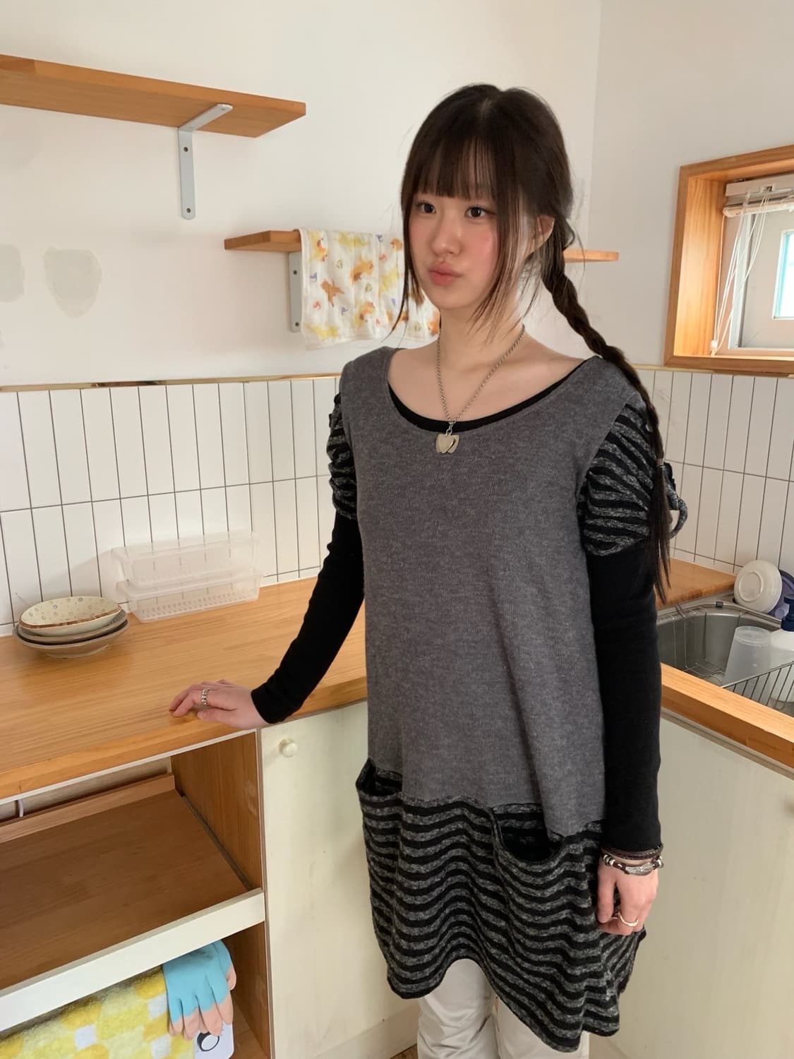 ribbon stripe dress.. 상품이미지3