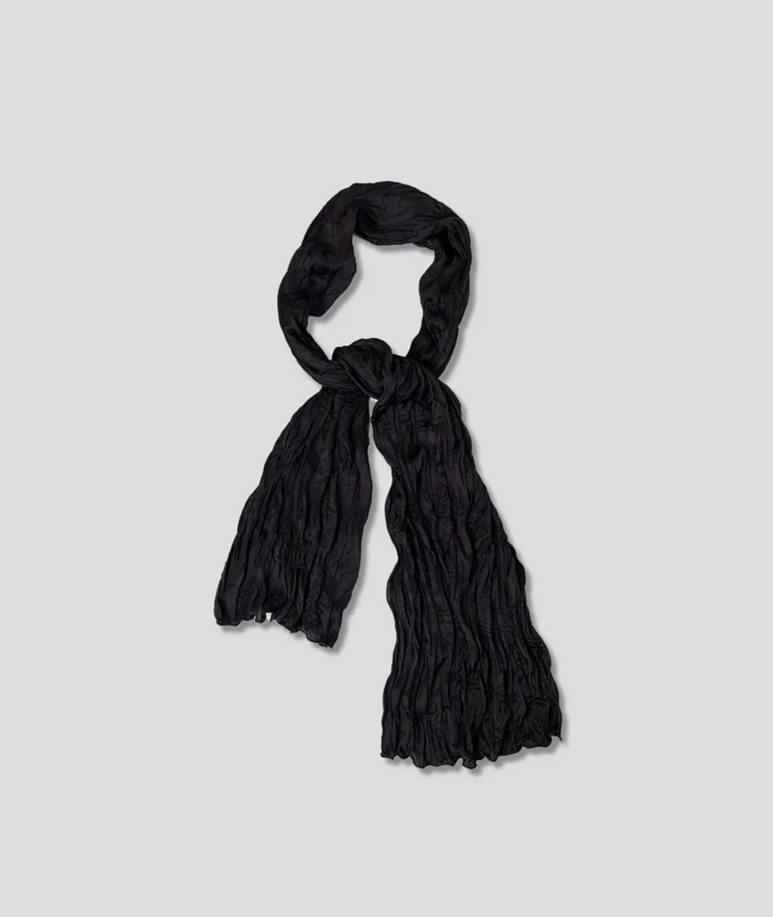 애니타임로릭 NERINE WRINKLE SCARF- BLACK 상품이미지1