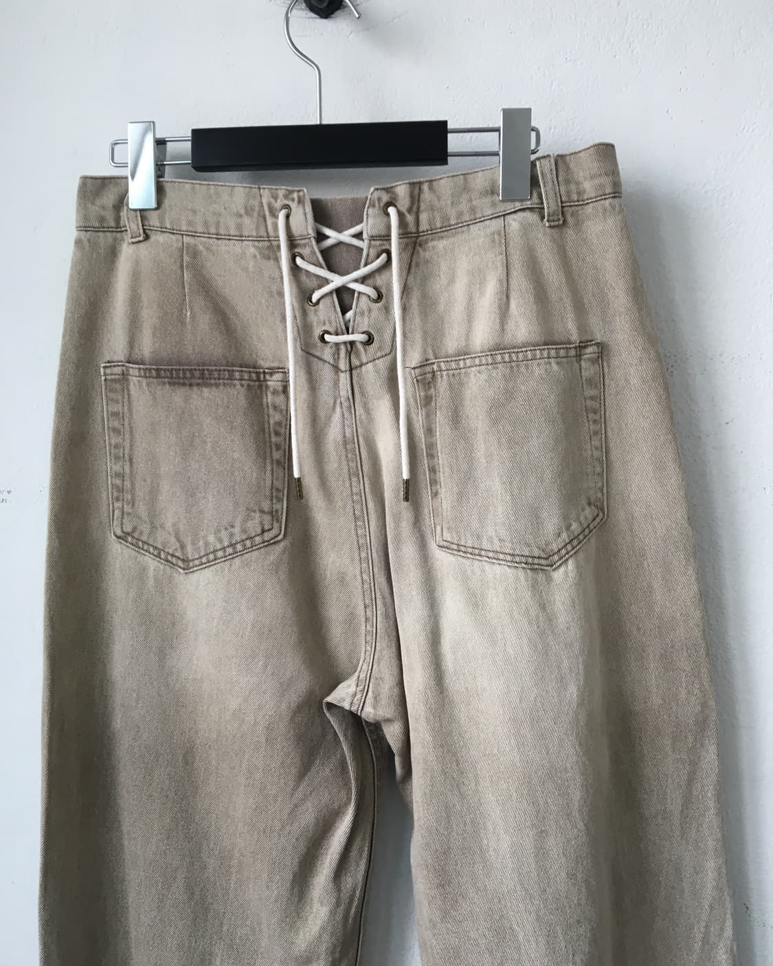 Back lace up point washing pants 상품이미지3