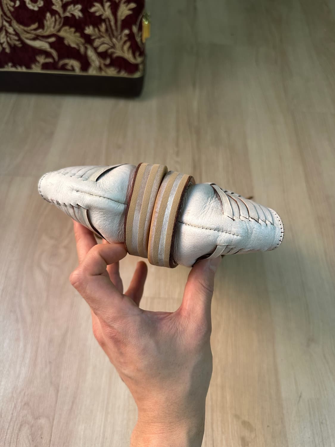 CHAMULA 차물라 화이트 가죽 샌들 슈즈 us9 상품이미지5