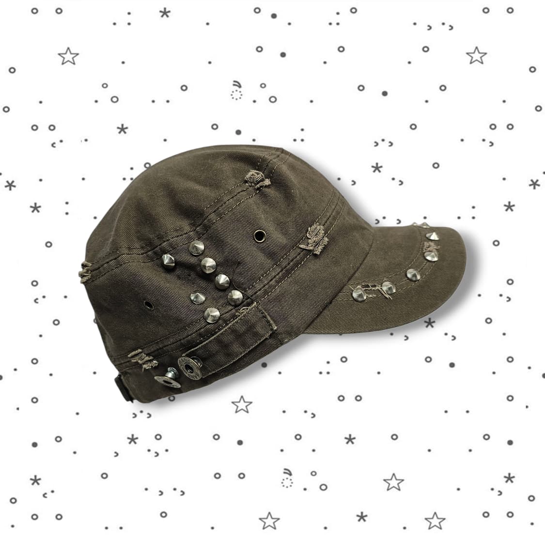  VTG 스터드 밀리터리 캡 상품이미지3
