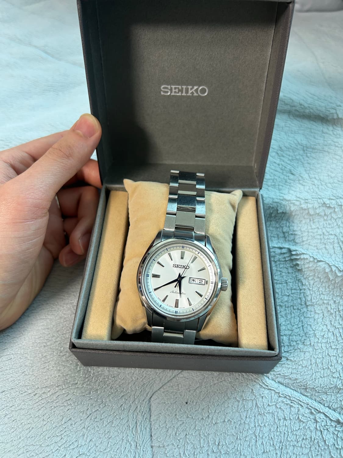 세이코 프레사지 오토매틱 메탈시계 흰판 백판 sary055 상품이미지2