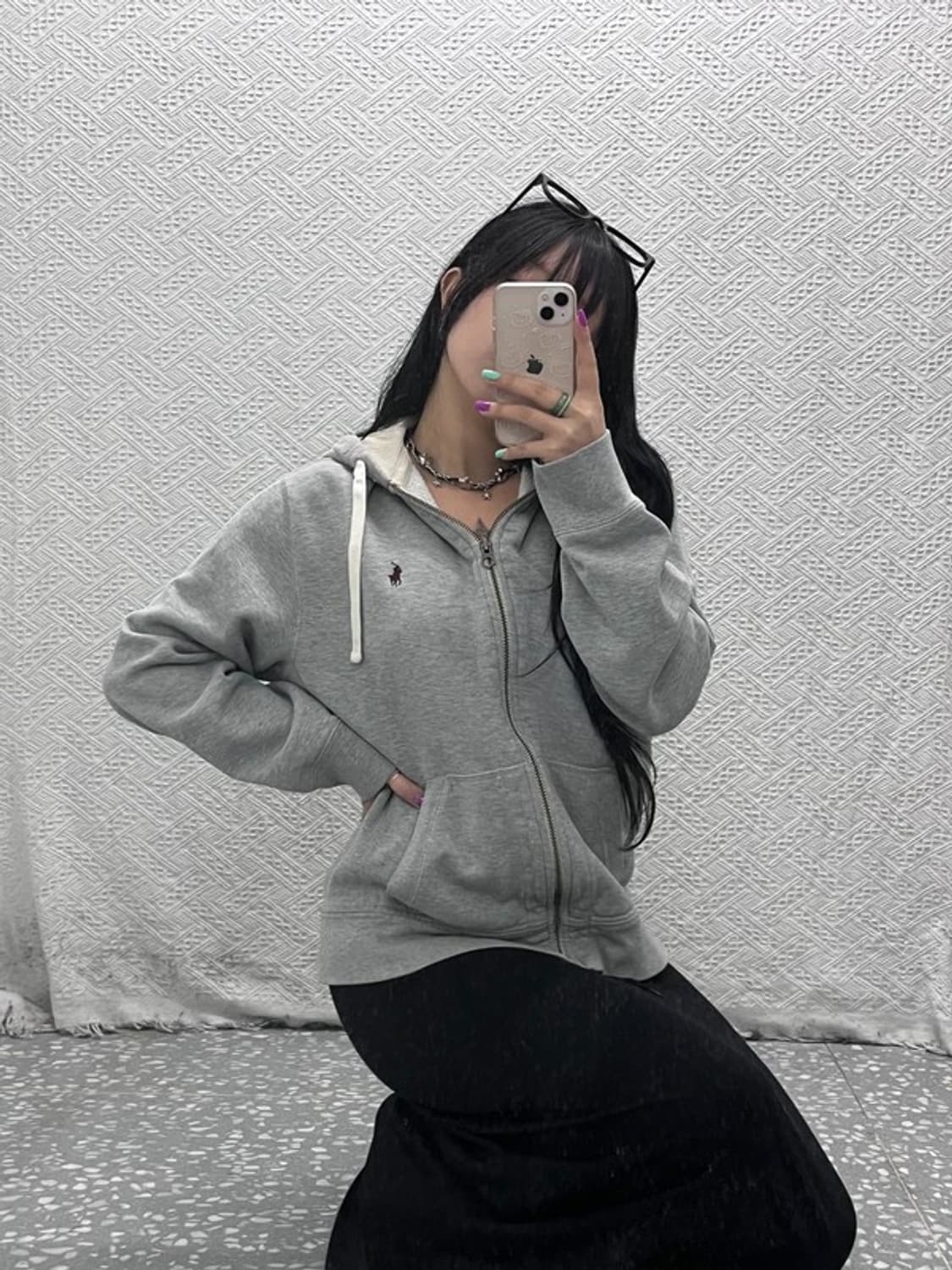 폴로 랄프로렌 윈터베이직 약기모 후드 집업 L C07067 상품이미지1