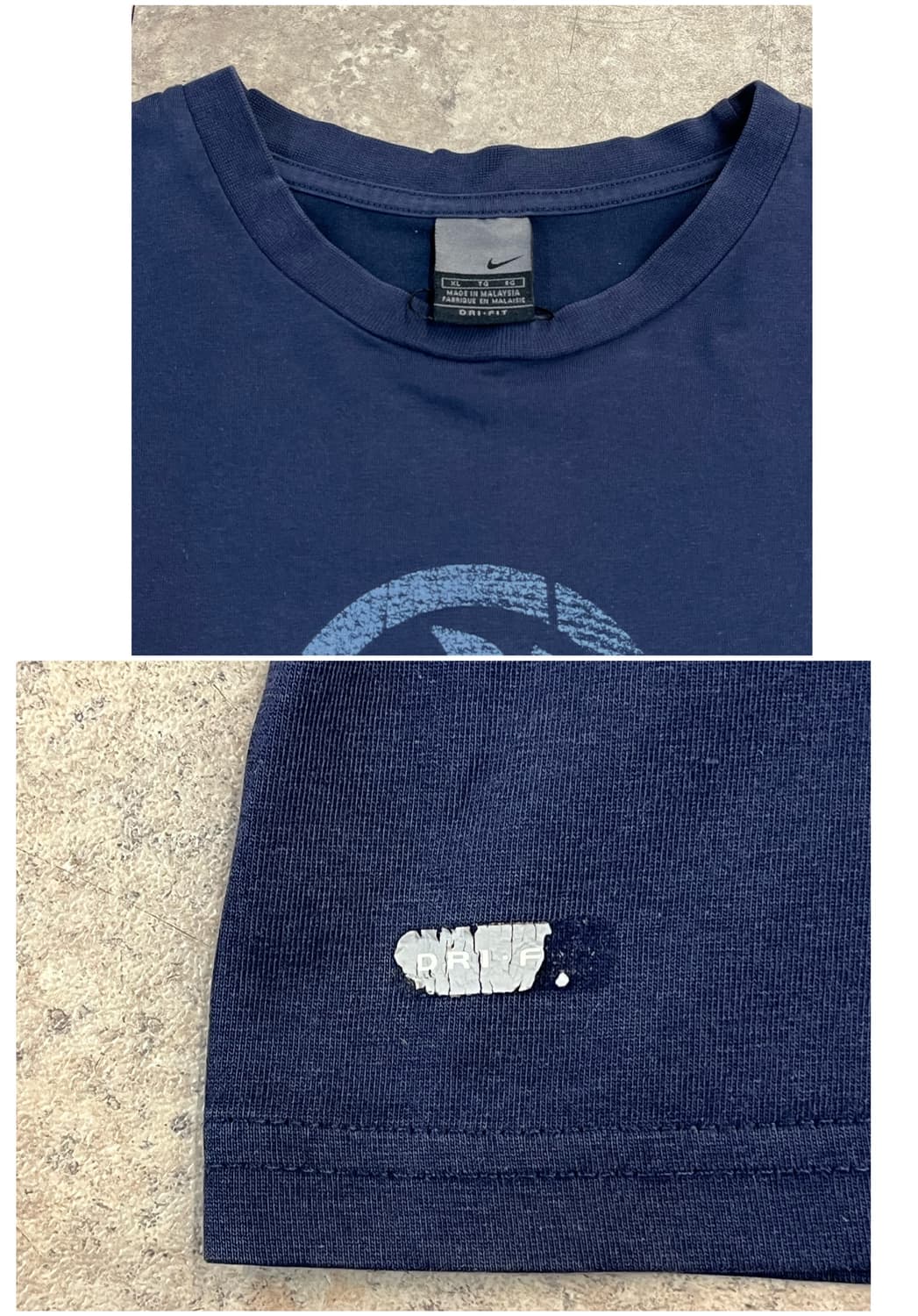 나이키 빈티지 반팔티 네이비 XL #csz3834 상품이미지5
