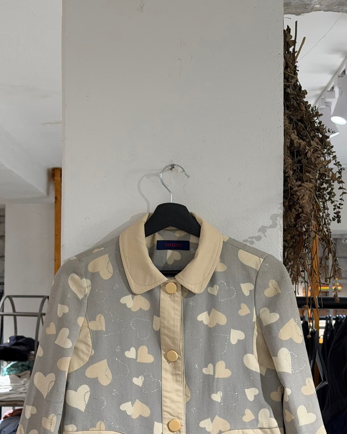 겐조 진스 블루 코튼 하트 프린트 자켓 상품이미지4