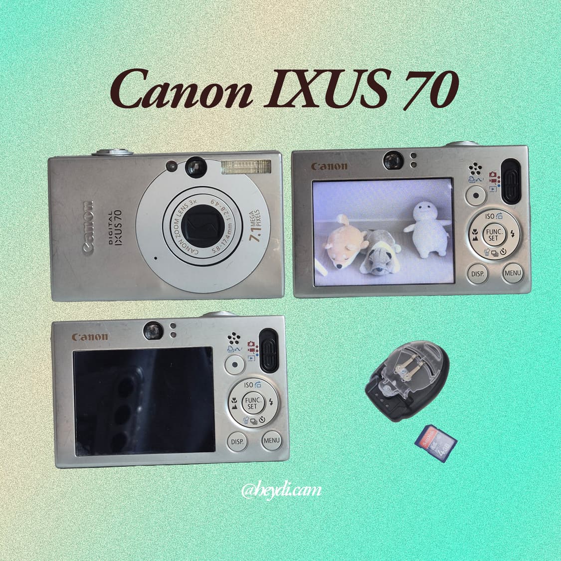 (강민경 아이브 리즈 은채) 캐논 ixus70실버 (SD1000, IXY 상품이미지2