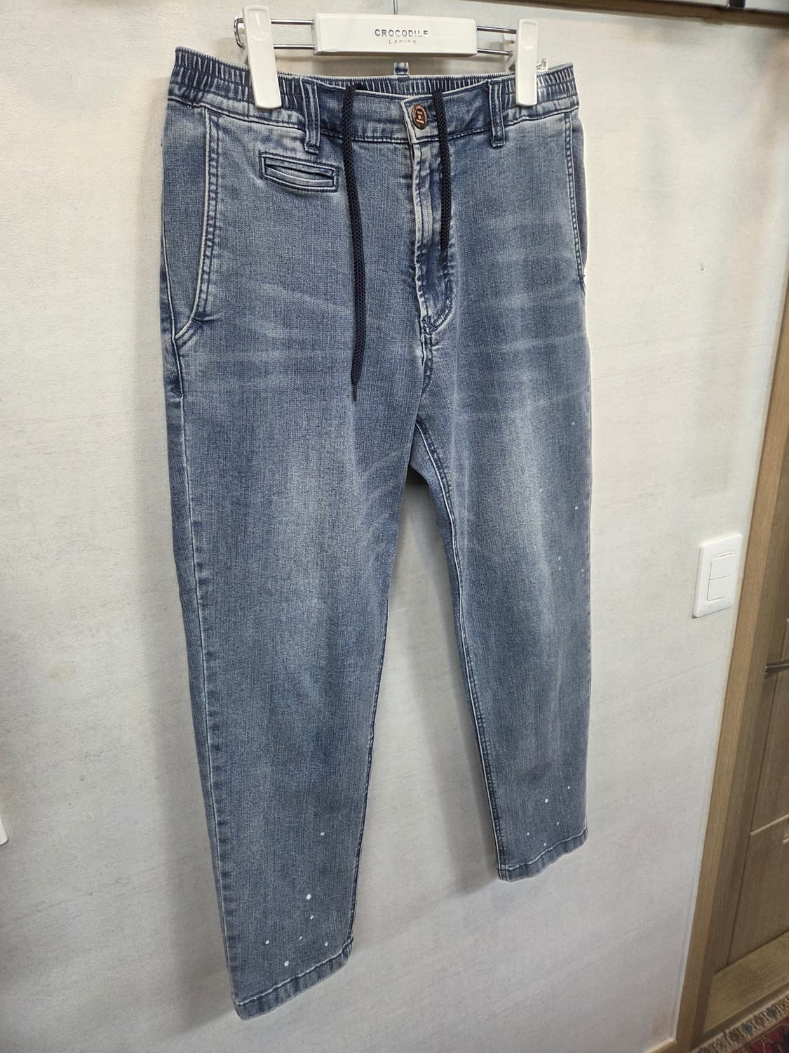 Series 절개 페인팅 데님 밴딩팬츠 76사이즈 m 상품이미지7