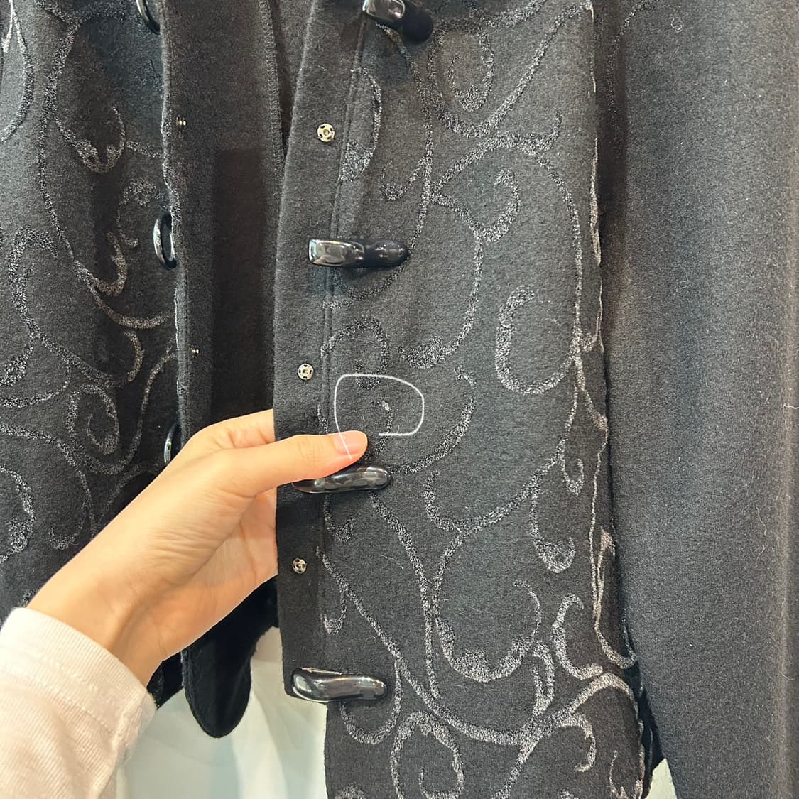 블랙 자가드 버클 자켓 상품이미지7