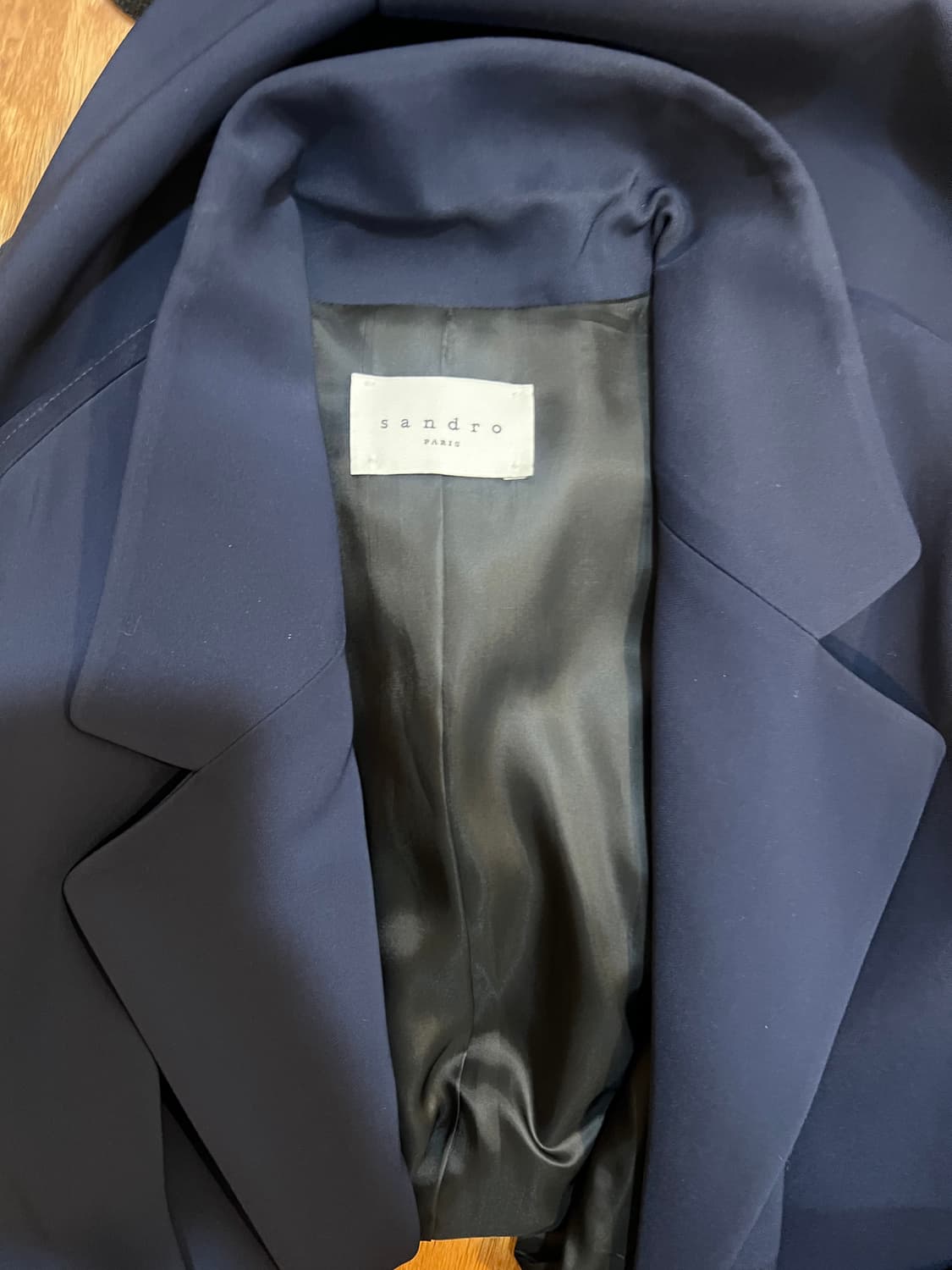 산드로 남성 네이비 간절기롱코트 싱글코트 상품이미지6