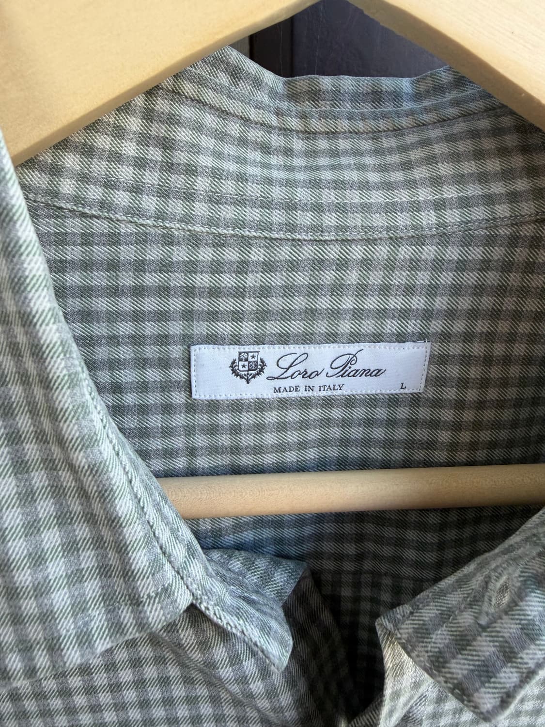 L/ 로로피아나 체크패턴 코튼 셔츠 상품이미지5