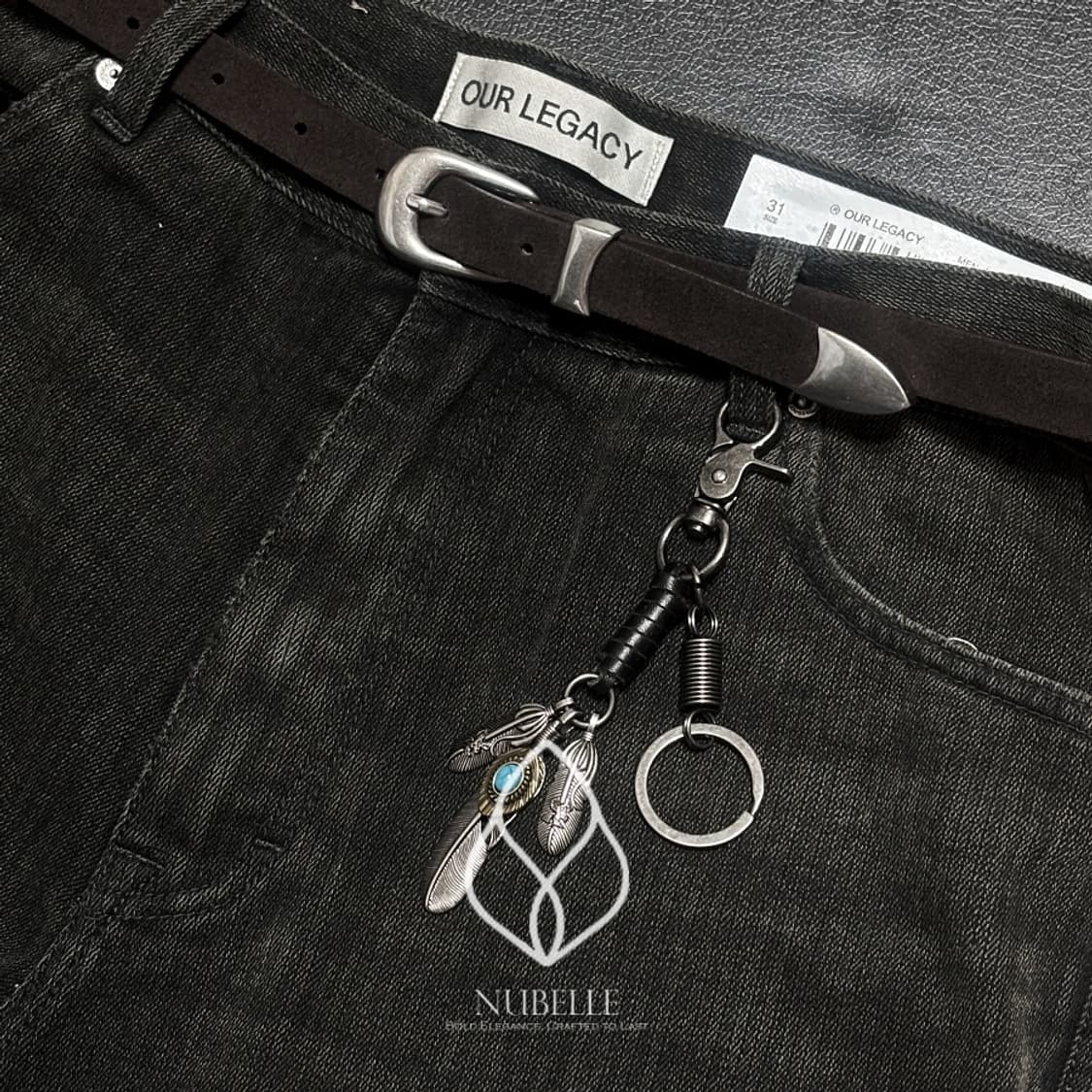 🌗 Suede western belt / 스웨이드 소가죽 벨트 상품이미지4