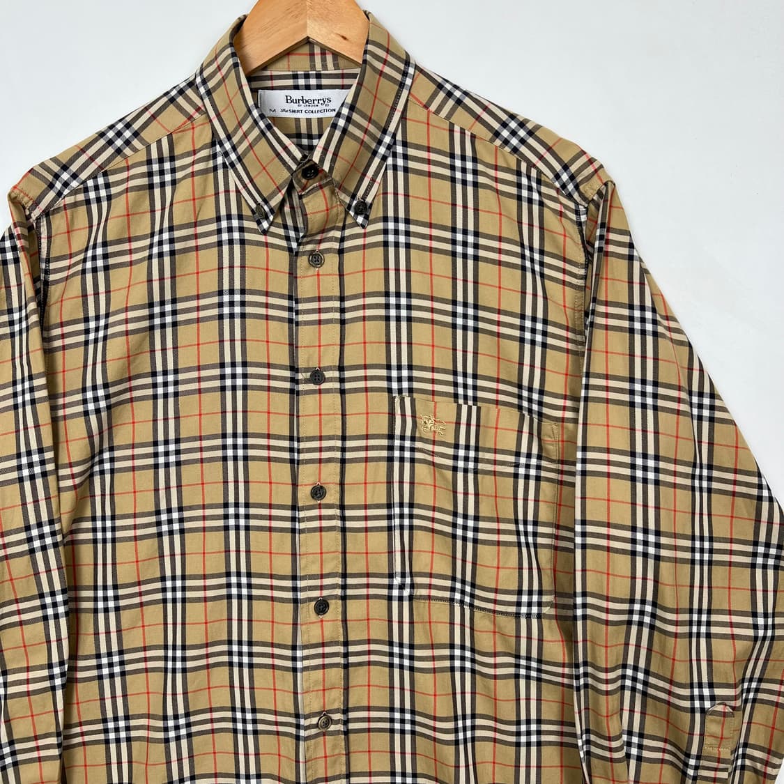 1990s Burberrys 버버리 베이지 노바체크 셔츠 상품이미지2