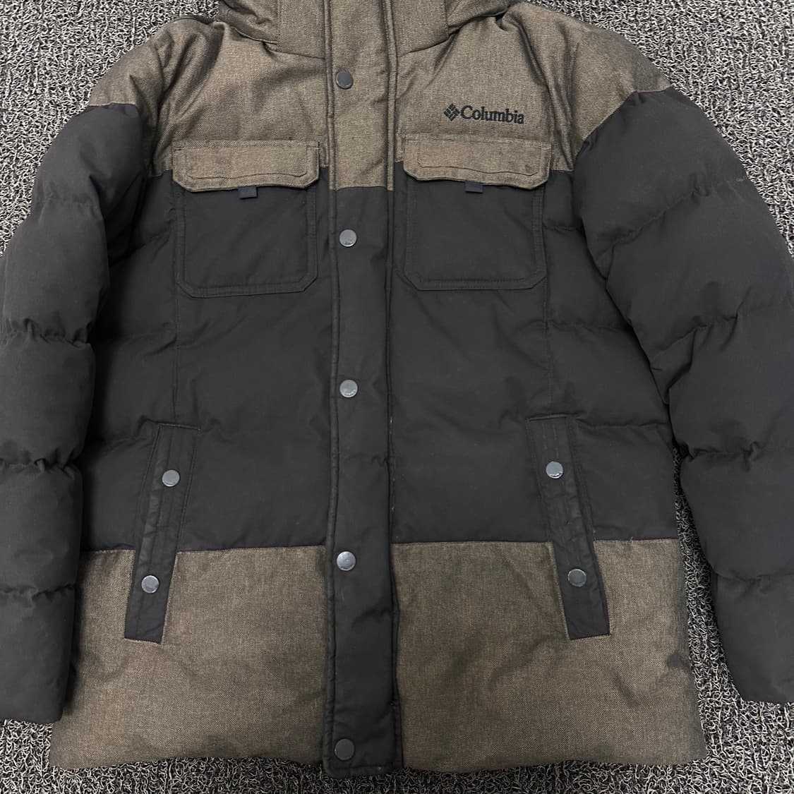 컬럼비아 구스다운 브라운 패딩 L 상품이미지3
