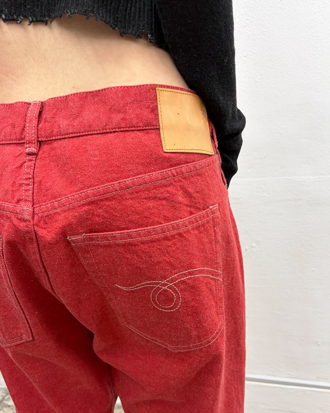 R13 커프드 크로스오버 롤업 진 상품이미지5