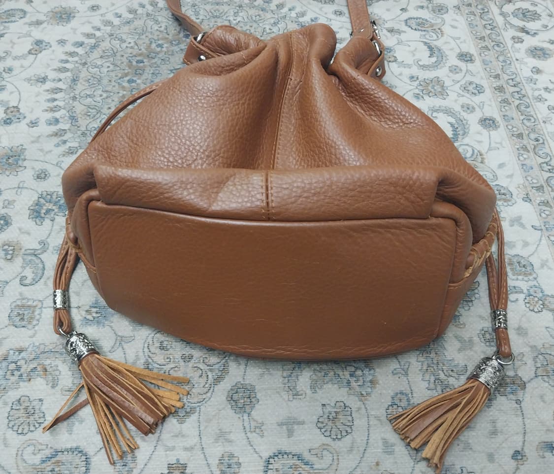 니콜밀러 브라운 래더 복조리백 (토트백 / 숄더백 가능) 상품이미지5